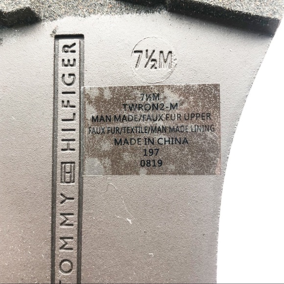 Tommy Hilfiger Leather Faux Fur Combat Boots NEW - Picture 7 of 7